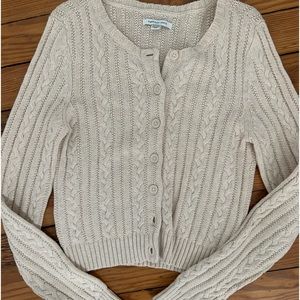 AEO natural colored cardigan sweater